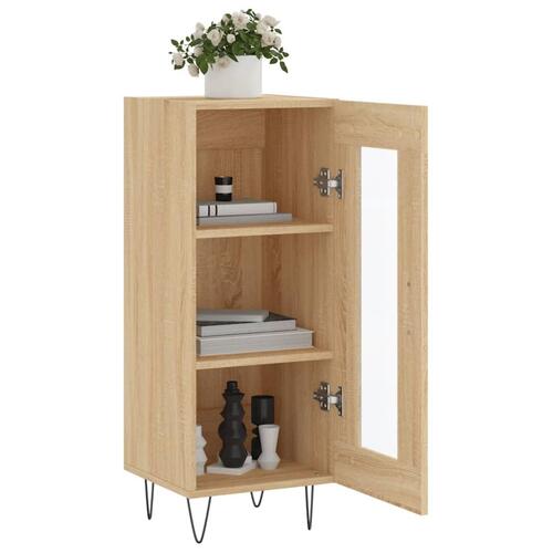 Skænk 34,5x34x90 cm konstrueret træ sonoma-eg