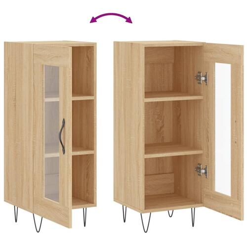 Skænk 34,5x34x90 cm konstrueret træ sonoma-eg