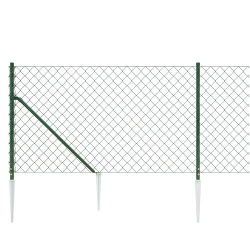 Trådhegn med jordspyd 0,8x10 m grøn