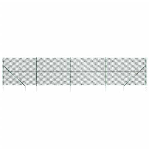 Trådhegn med jordspyd 1,6x10 m grøn