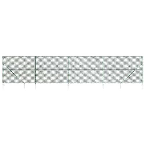 Trådhegn med jordspyd 1,4x10 m grøn