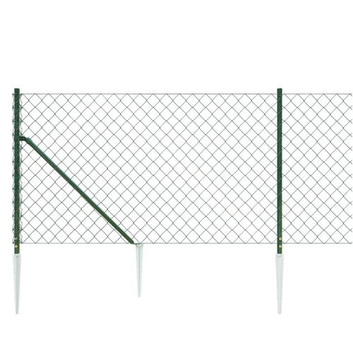 Trådhegn med jordspyd 1,1x25 m grøn