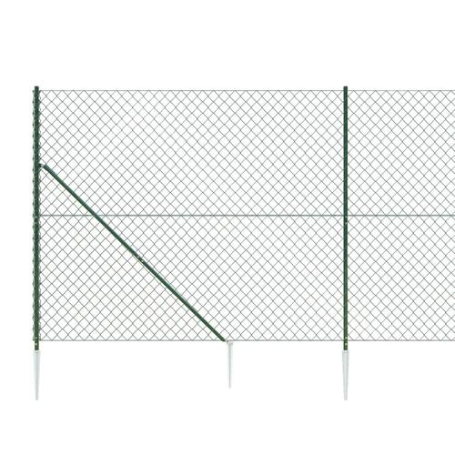 Trådhegn med jordspyd 1,4x25 m grøn