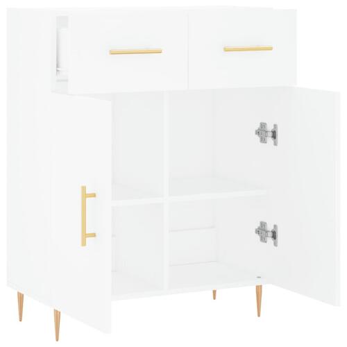 Skænk 69,5x34x90 cm konstrueret træ hvid