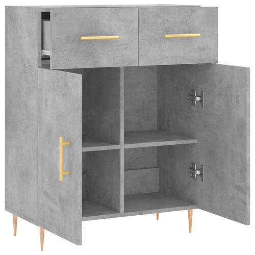 Skænk 69,5x34x90 cm konstrueret træ betongrå
