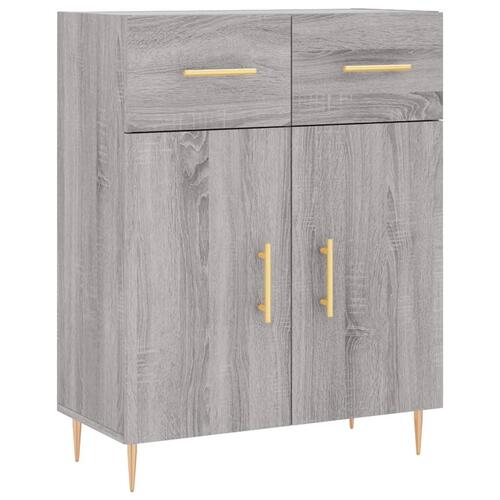 Skænk 69,5x34x90 cm konstrueret træ grå sonoma-eg