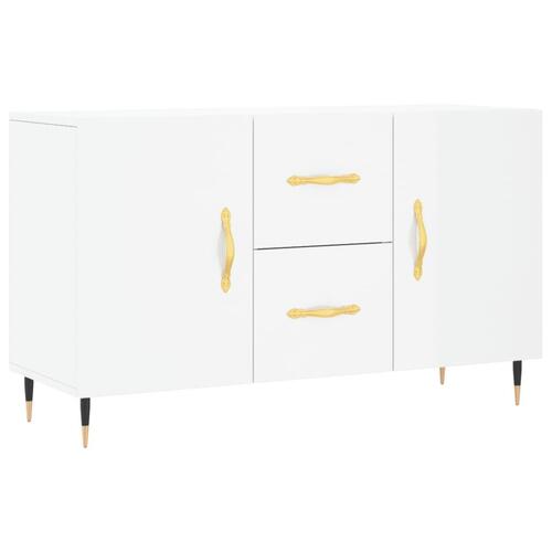 Skænk 100x36x60 cm konstrueret træ hvid højglans