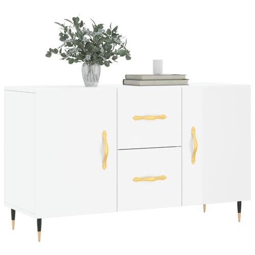 Skænk 100x36x60 cm konstrueret træ hvid højglans
