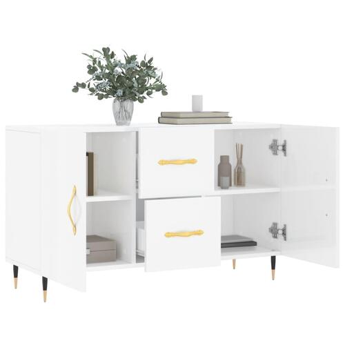 Skænk 100x36x60 cm konstrueret træ hvid højglans