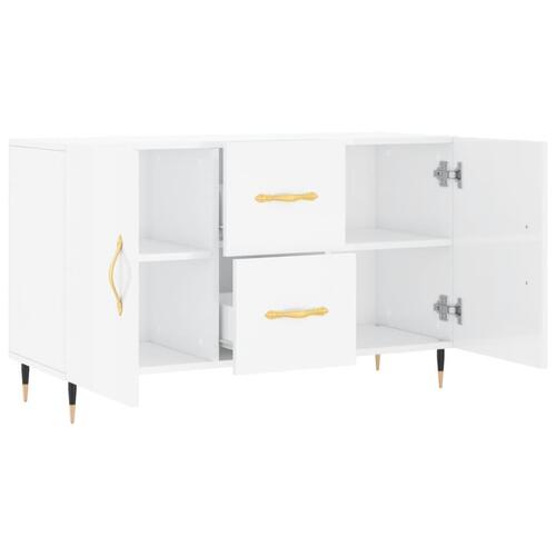 Skænk 100x36x60 cm konstrueret træ hvid højglans