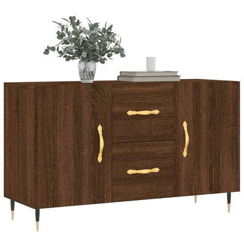 Skænk 100x36x60 cm konstrueret træ brun egetræsfarve