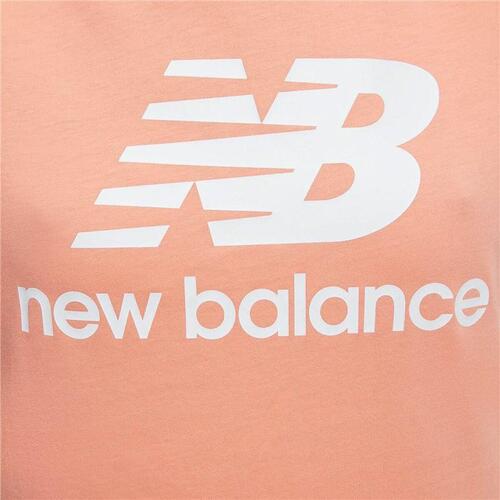 Kortærmet T-shirt til Kvinder New Balance Essentials Stacked Pink XS
