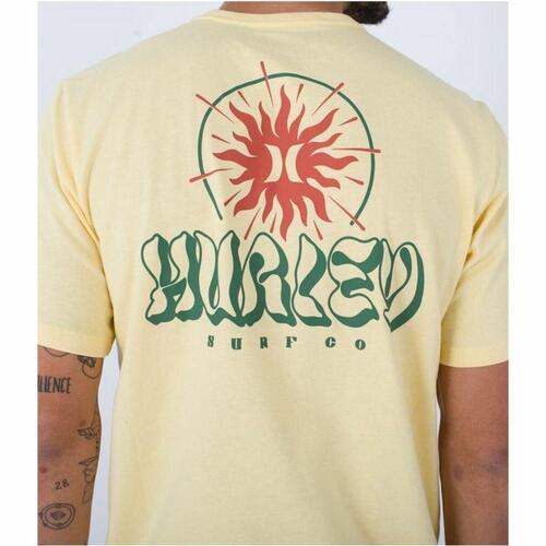 T-shirt Hurley Evd Exp Sun Is Shinning Gul Mænd S