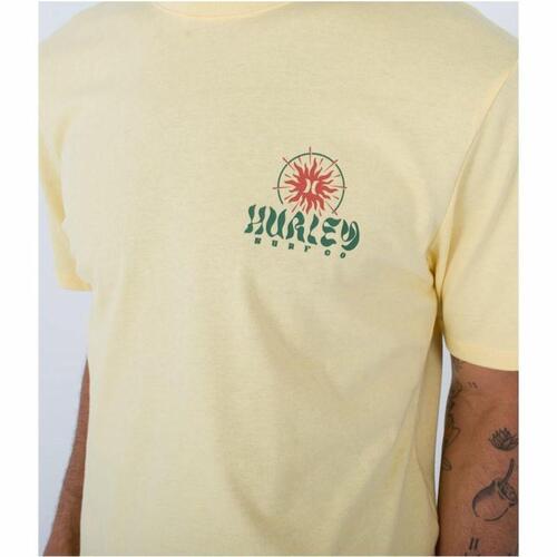 T-shirt Hurley Evd Exp Sun Is Shinning Gul Mænd S