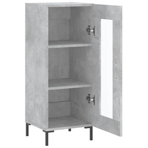Skænk 34,5x34x90 cm konstrueret træ betongrå