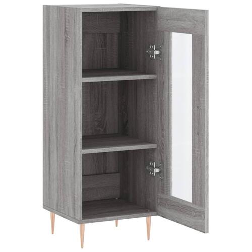 Skænk 34,5x34x90 cm konstrueret træ grå sonoma-eg