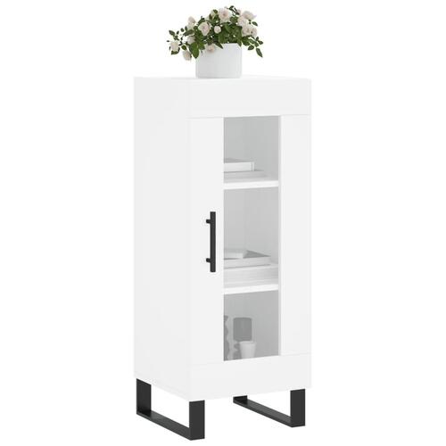 Skænk 34,5x34x90 cm konstrueret træ hvid