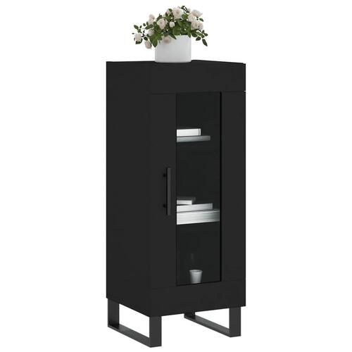 Skænk 34,5x34x90 cm konstrueret træ sort