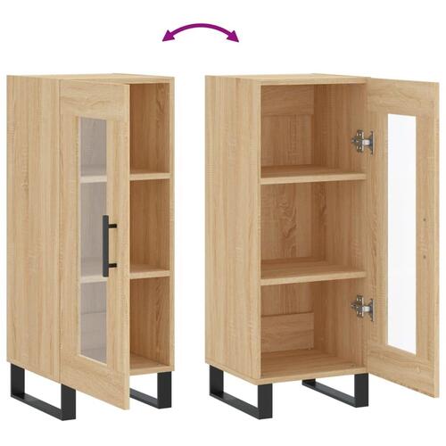 Skænk 34,5x34x90 cm konstrueret træ sonoma-eg