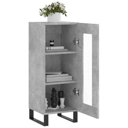 Skænk 34,5x34x90 cm konstrueret træ betongrå