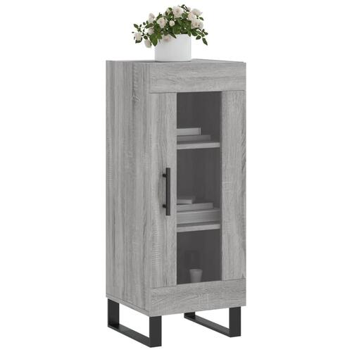 Skænk 34,5x34x90 cm konstrueret træ grå sonoma-eg