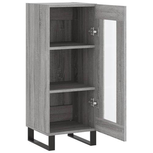 Skænk 34,5x34x90 cm konstrueret træ grå sonoma-eg