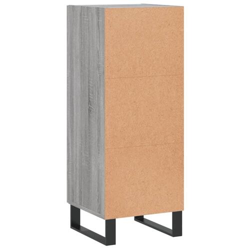Skænk 34,5x34x90 cm konstrueret træ grå sonoma-eg