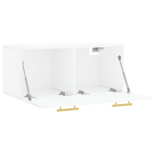 Vægskab 80x36,5x35 cm konstrueret træ hvid højglans