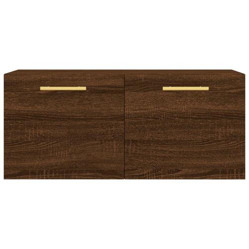 Vægskab 80x36,5x35 cm konstrueret træ brun egetræsfarve