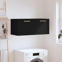 Vægskab 80x36,5x35 cm konstrueret træ sort
