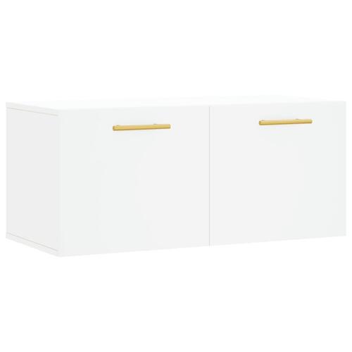 Vægskab 80x36,5x35 cm konstrueret træ hvid