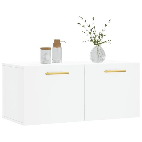 Vægskab 80x36,5x35 cm konstrueret træ hvid