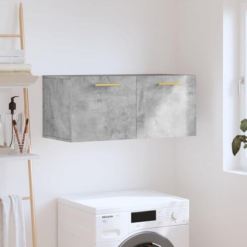 Vægskab 80x36,5x35 cm konstrueret træ betongrå
