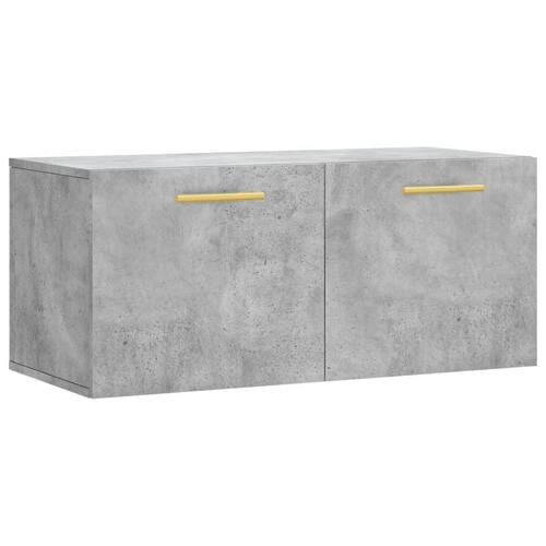 Vægskab 80x36,5x35 cm konstrueret træ betongrå