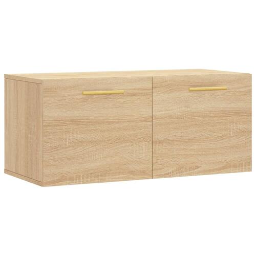 Vægskab 80x36,5x35 cm konstrueret træ sonoma-eg