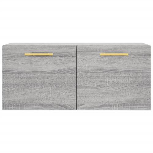 Vægskab 80x36,5x35 cm konstrueret træ grå sonoma-eg