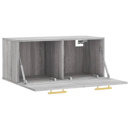 Vægskab 80x36,5x35 cm konstrueret træ grå sonoma-eg