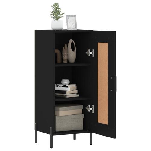 Skænk 34,5x34x90 cm konstrueret træ sort