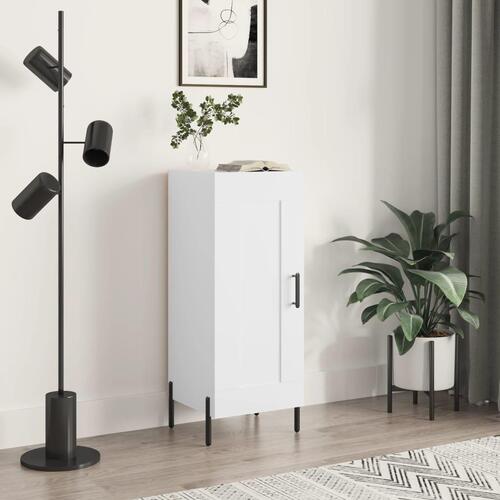 Skænk 34,5x34x90 cm konstrueret træ hvid