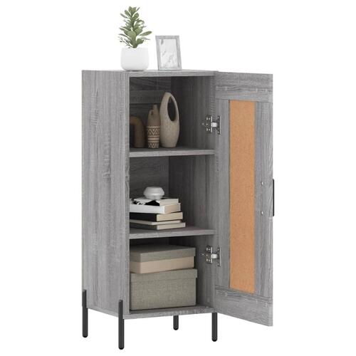Skænk 34,5x34x90 cm konstrueret træ grå sonoma-eg
