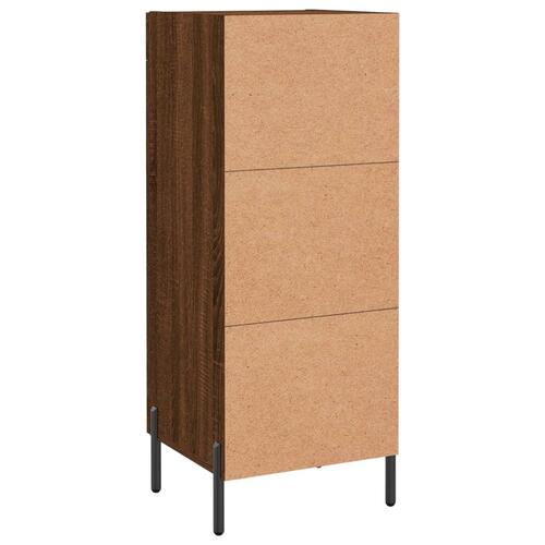 Skænk 34,5x34x90 cm konstrueret træ brun egetræsfarve