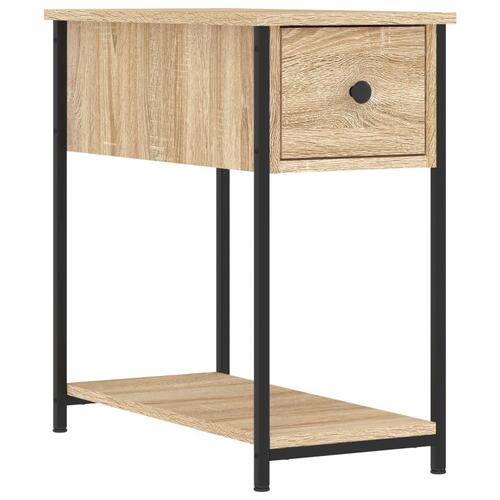 Sengeborde 2 stk. 30x60x60 cm konstrueret træ sonoma-eg