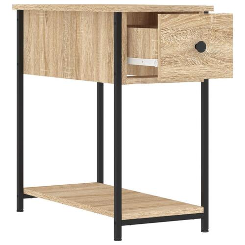 Sengeborde 2 stk. 30x60x60 cm konstrueret træ sonoma-eg