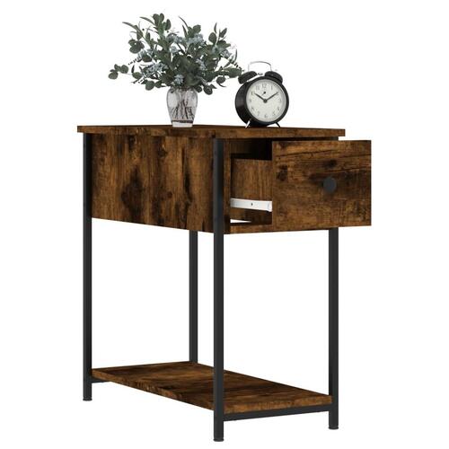 Sengeborde 2 stk. 30x60x60 cm røget egetræsfarve