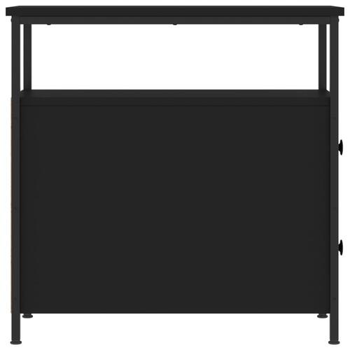 Sengebord 2 stk. 30x60x60 cm konstrueret træ sort
