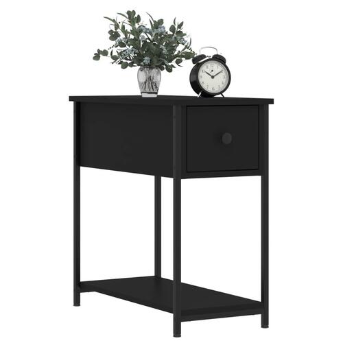 Sengebord 2 stk. 30x60x60 cm konstrueret træ sort