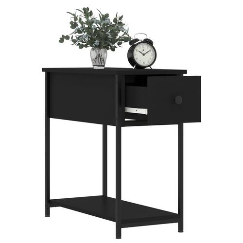 Sengebord 2 stk. 30x60x60 cm konstrueret træ sort
