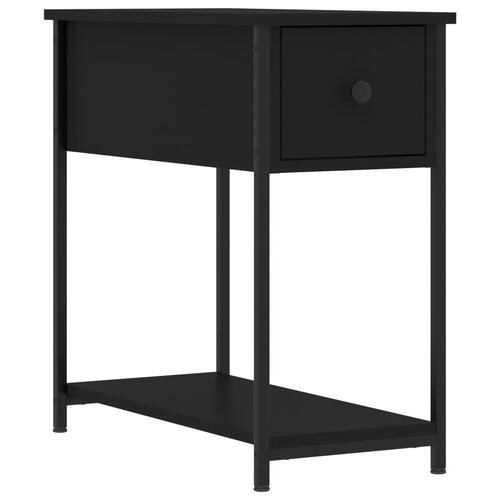 Sengebord 2 stk. 30x60x60 cm konstrueret træ sort