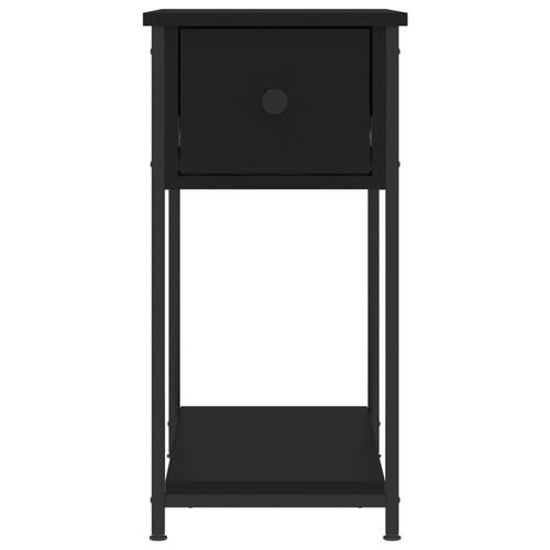 Sengebord 2 stk. 30x60x60 cm konstrueret træ sort