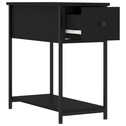 Sengebord 2 stk. 30x60x60 cm konstrueret træ sort